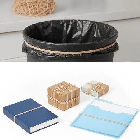 18 Cm Long Balloon Arch Rubber Bands 7 Inch 220 Pcs Strong Durable Elastic Bands used for bundling books, gifts, and trash bin liner.