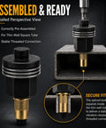 Pro Grade Rivet Nut Tool Set For DIY Metalwork, Manual Rivet Gun Head Kit With Interchangeable Mandrels 5 6 7 And Nuts 50 60 70, Metric Range M3 To M12, Heavy Duty, Easy To Use, Beef Up Your Sheet Metal Fabrication installed in thin-wall square tube