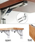 Two Pack Triangle Folding Angle Brackets Heavy Duty Support Adjustable Wall Mounted Shelf Brackets for Benches Tables and Tools