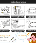 Assembly instructions for Mobile Base Stand With Four Strong Feet For Fridge And Washer Adjustable Refrigerator Stand