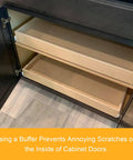 15 Piece Plastic Cabinet Drawer Slide Bumpers And Screws Slick Furniture Glides Smooth Drawer Spacers For Pantry Roll Out Shelves inside cabinet with slide-out drawers