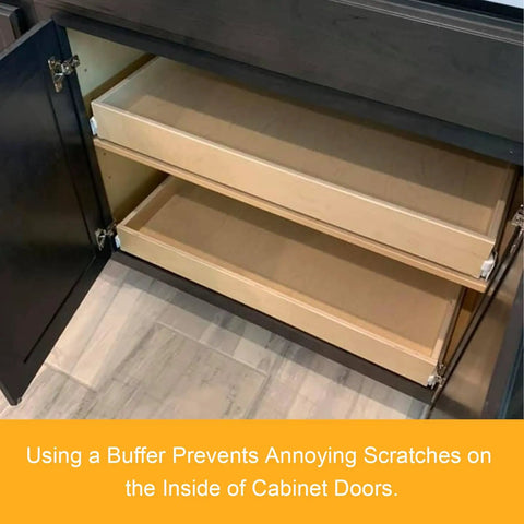 15 Piece Plastic Cabinet Drawer Slide Bumpers And Screws Slick Furniture Glides Smooth Drawer Spacers For Pantry Roll Out Shelves inside cabinet with slide-out drawers