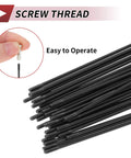 14G J Bend Bicycle Spokes 240mm Length With Nipples for MTB Wheels Black Steel 36 Pack Heavy Duty showing screw thread