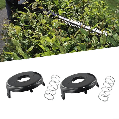 2 Pack Trimmer Head Spring and Cap for Toro 88026 Fits 13 Inch Electric Trimmers Model 51307 Tool Free Snap On Spool Cover with springs