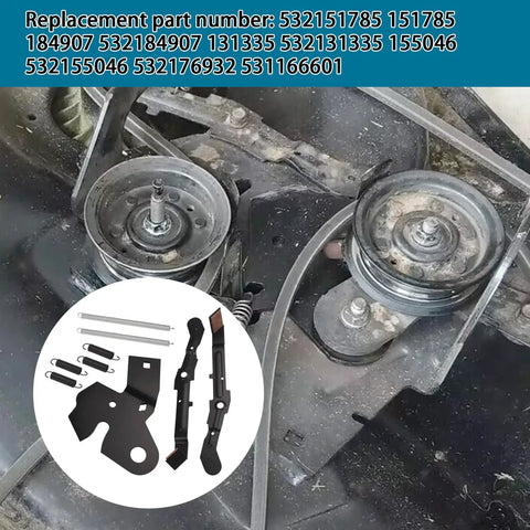 Beefy 42 Inch Deck Arm Bracket Roller Cam Kit For Husqvarna And Craftsman Lawn Tractors LT1000 LT2000 Replacement Parts 532151785 532184907 184907 131335 155046 Easy Install