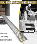 Heavy Duty Unpowered Roller Conveyor With Stainless Steel Frame For Warehouse Loading And Unloading Heavy Boxes Up To 440 Lbs shown in use with box truck.