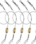 15 Pack Bangin Carolina Ready Rigs For Bass And Freshwater Fishing 10 Inch Wire Leader Pre Rigged With Bullet Sinker Swivels Brass Three Eighth Ounce Sinker And Quick Change Duo Lock Snap, 15-pack Carolina rig set