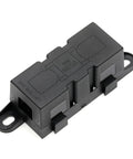 Street Ready Mega Fuse Holder Bolt Down Mount For High Current Anr And Amg Fuses Secured With M8 Hardware Splash Resistant Stackable Rig Build Electrical Upgrade Kit, black polymer design