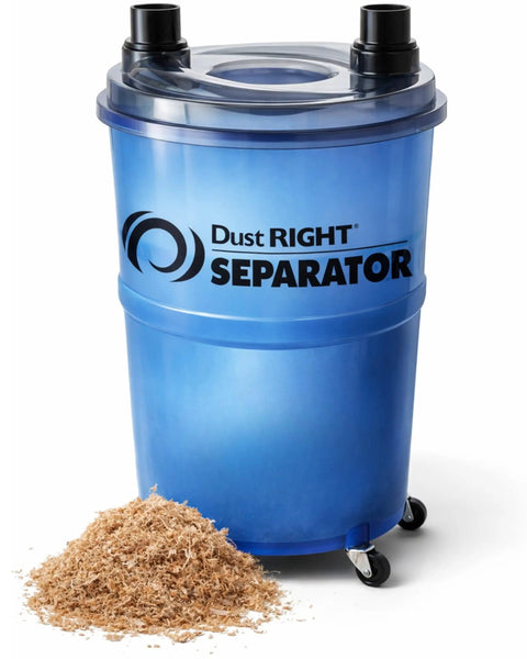 Cyclone Dust Separator Kit With 36 Inch Flex Form Hose For Shop Vacs Turns Any Vacuum Into A Two Stage Woodworking Dust Extractor For Sawdust And Wood Chips Debris 10 Gallon Translucent Bucket