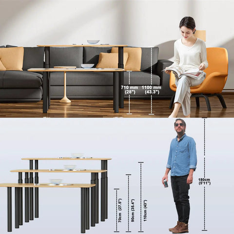 Kickstart Your Home Layout With These Knockout Adjustable Table Legs, Heavy Duty Steel Breakfast Bar Supports, Rust Proof Finish, Slides From Twenty Eight To Forty Three Inches, No Sweat Assembly That Actually Holds Up in living room setup.