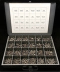 Pan Head Tapping Screw Assortment In 18-8 Stainless Steel, 1260-Piece Hardware Fastener Kit With Sizes 8, 10, 12, 14 in case