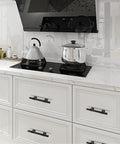 10 Pack 3 Inch Matte Black Cabinet Handles Square Tube Pulls For Cabinets And Drawers on modern kitchen drawers