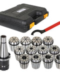 14 Piece ER 32 NMTB Forty Spring Collet Chuck Tool Holder Set With Box For CNC Engraving And Milling Lathe Machines Rock Solid Pro Grade Alloy Steel Accurate To 0.0005 Inch Includes Collets From One Sixteenth To Five Eighths Inch