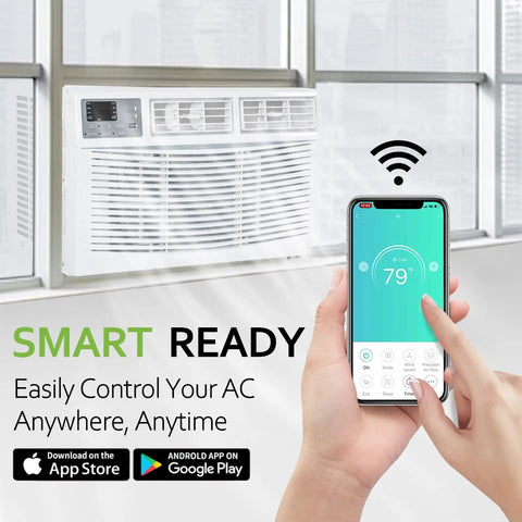 Three Light Window Air Conditioner 13,000 BTU For Quick Cooling In Any Room No Fuss Setup Easy Install Quiet Operation White Finish