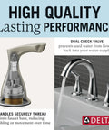 Broadmoor Chrome Bathroom Faucet With Sprayer 8 Inch Widespread 3 Hole Sink Faucet focus on faucet features and performance details