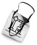 Industrial Conveyor Belt Tote Bag With Dope Urban Vibe And Durable Canvas For Everyday Carry, graphic design, white 16x16 in