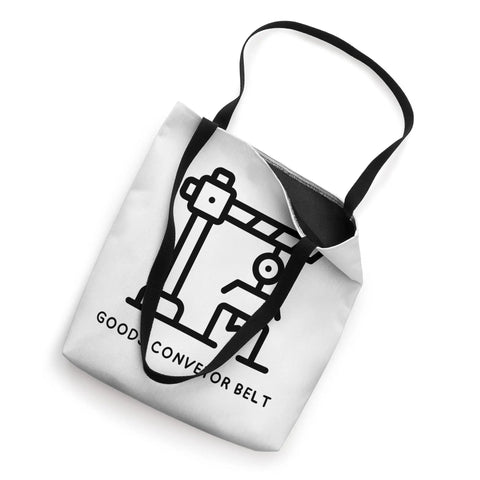 Industrial Conveyor Belt Tote Bag With Dope Urban Vibe And Durable Canvas For Everyday Carry, graphic design, white 16x16 in