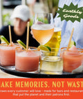 Jumbo Agave Straws Bulk Pack 1500 Count For Smoothies, Eco Friendly Compostable Drinking Straws Made From Upcycled Agave, Durable No Soggy Finish, Sustainable Everyday Use For Home And Parties in cocktails on a tray
