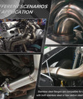 Applications of 3.0 Inch Universal Stainless Steel V Band Clamp Flat Flange Kit in exhaust and turbo systems