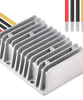 Beefy 12V To 24V Boost Converter Module For Car Electronics, 24V Output, 20A 480W, Ultra High Efficiency, metal casing, wires visible