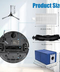 Must Have 14 Piece Replacement Parts Kit For Dustin Orb-i Robot Vacuum Compatible With Dustin Orb-i Models product sizes