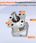 10 To 1 Planetary Gearbox For Nema 23 Stepper Motor 60 To 74 Mm Housing Backlash 15 Arcmin High Efficiency 94 Percent