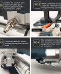 Close-up of controls and features, Ultra Lightweight Handheld Pneumatic Strapping Tool Absolute No Brainer Badass Workhorse For PP And PET Strapping Bands Half And Three Quarter Inch Killer Grip Sealer.