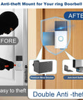 Image showing Anti Theft Video Doorbell Mount No Drill Bracket For Battery And Video Doorbells Easy Install For Apartments Homes.
