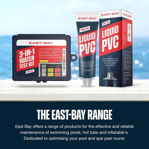 No Sweat Three Way Pool And Spa Water Testing Kit For Fast Chlorine Bromine PH Balance with repair tube for pools.