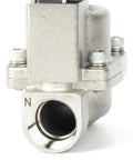 Heavy Duty Three Quarter Inch High Pressure Solenoid Valve 100 Bar Stainless Steel 110V AC For Water Gas Oil And Fluids Control