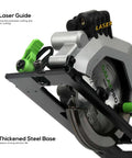 GALAX PRO 20V cordless mini circular saw with green accents and laser guide