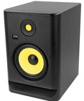 Front view of ROKIT 7 G4 7 Inch Powered Studio Monitor Black With Kevlar Driver And Built In Class D Amp DSP EQ And Onboard LCD
