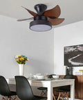 Crtohbnl Ceiling Fan with Light Control 6 Wind Speeds Reversible Fan in modern dining room setting