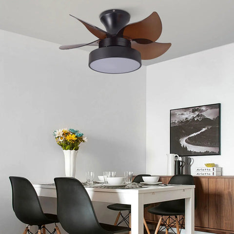 Crtohbnl Ceiling Fan with Light Control 6 Wind Speeds Reversible Fan in modern dining room setting