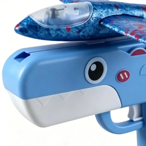 Foam Gliders For Backyard Fun And Outdoor Play Lightweight 7.68 Inch Foam Launchers For Kids detailing shark design launcher