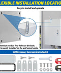 Heavy Duty NEMA 4X Steel Electrical Junction Box Waterproof Dustproof Wall Mounted Indoor Outdoor Enclosure With Lock And Mounting Plate installation detail with mounting holes