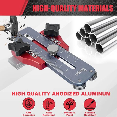 Thin Rip Jig For Table Saws And Routers, anodized aluminum build, anti-corrosion, fits three quarters by three eighths T slots