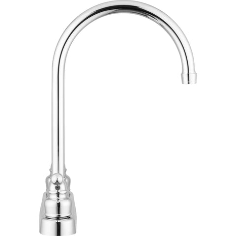 Modern High Arc Kitchen Sink Faucet With Polished Chrome Finish Two Lever Operation Aerated Water Stream To Minimize Splash