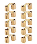 Polished Brass Hidden Cabinet Hinges, 10 Pcs M10x22mm, 180 Degree Opening Concealed Cylindrical Hinges For Jewelry Boxes