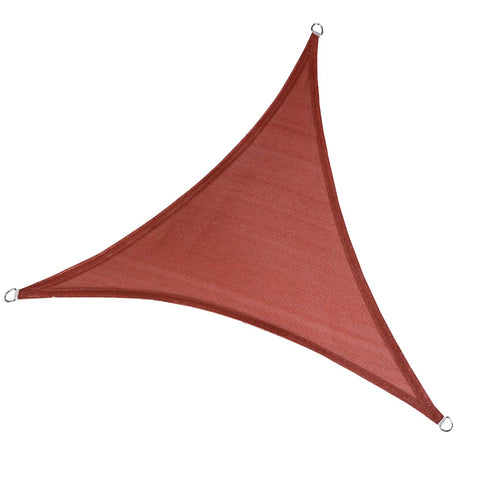Terra Red Triangle Shade Sail Canopy for Outdoor Patio, Garden, Backyard, 10 Ft By 10 Ft By 10 Ft, UV Block, stainless steel D-rings
