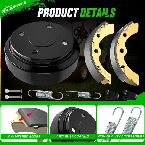 Club Car Brake Repair Kit For DS 1995 Up And Precedent 2004 Up Golf Carts Drum Hub Shoes Pads Spring Set OEM Part Numbers