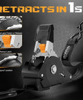 Close-up of Self Retracting Ratchet Straps 1 Inch By 10 Feet, 1650 Pound Break Strength with soft loops, highlighting retracting mechanism.