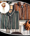 Must Have Bolo Tie Making Kit With 6 Alloy Cord Ends And 3 Iron Slide Clasps, Replacement Tips Buckle Accessories For DIY Western Neckties, Complete Craft Set For DIY Jewelry Making; striped shirts with bolo ties