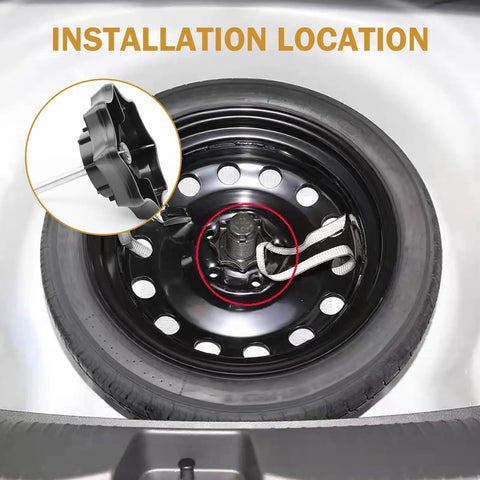 VW Spare Tire Clamp Bolt And Holder Retainer For OEM 18D803899 Replacement Compatible With Lavida Sagitar Bora Golf 4 installed