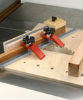 12 Inch Aluminum T Track Rails Set Of 2 With Double Cut T Slot for woodworking jigs installed on table saw with clamps