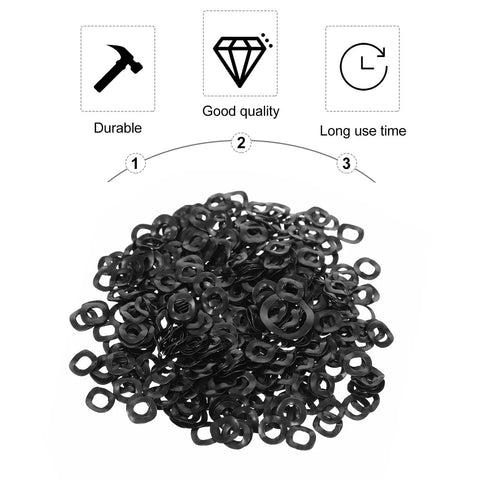 Wave Washers Kit In Spring Steel For Industrial Fastening And Mechanical Assembly Pro Grade Space Saving Compression Washers Metal Thrust Load Gaskets 500 Piece Set For Heavy Duty Equipment And Machinery, black washers pile