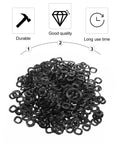 500Pcs 3-Wave Spring Washers Kit, Compression Metal Washers 4x8x0.3mm for Machine Repair and Industrial Use, Ideal for Electrical Connections in Automotive, Marine and Home Appliance Repair, black metal washers pile