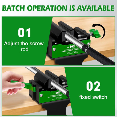 Adjustment process of the Professional Golf Club Regripping Kit With No Drill Vise Clamp And Quick Release Universal Fit 6 To 28 Millimeter Shafts Rubber Cushioned Jaws.