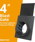 4 Inch Blast Gate For Dust Collection System Fits 4 Inch ID Hoses And Ports, Durable Dust Fittings For Workshop Setup