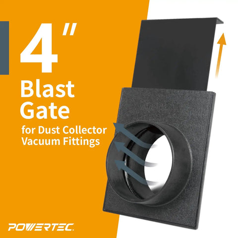 4 Inch Blast Gate For Dust Collection System Fits 4 Inch ID Hoses And Ports, Durable Dust Fittings For Workshop Setup
